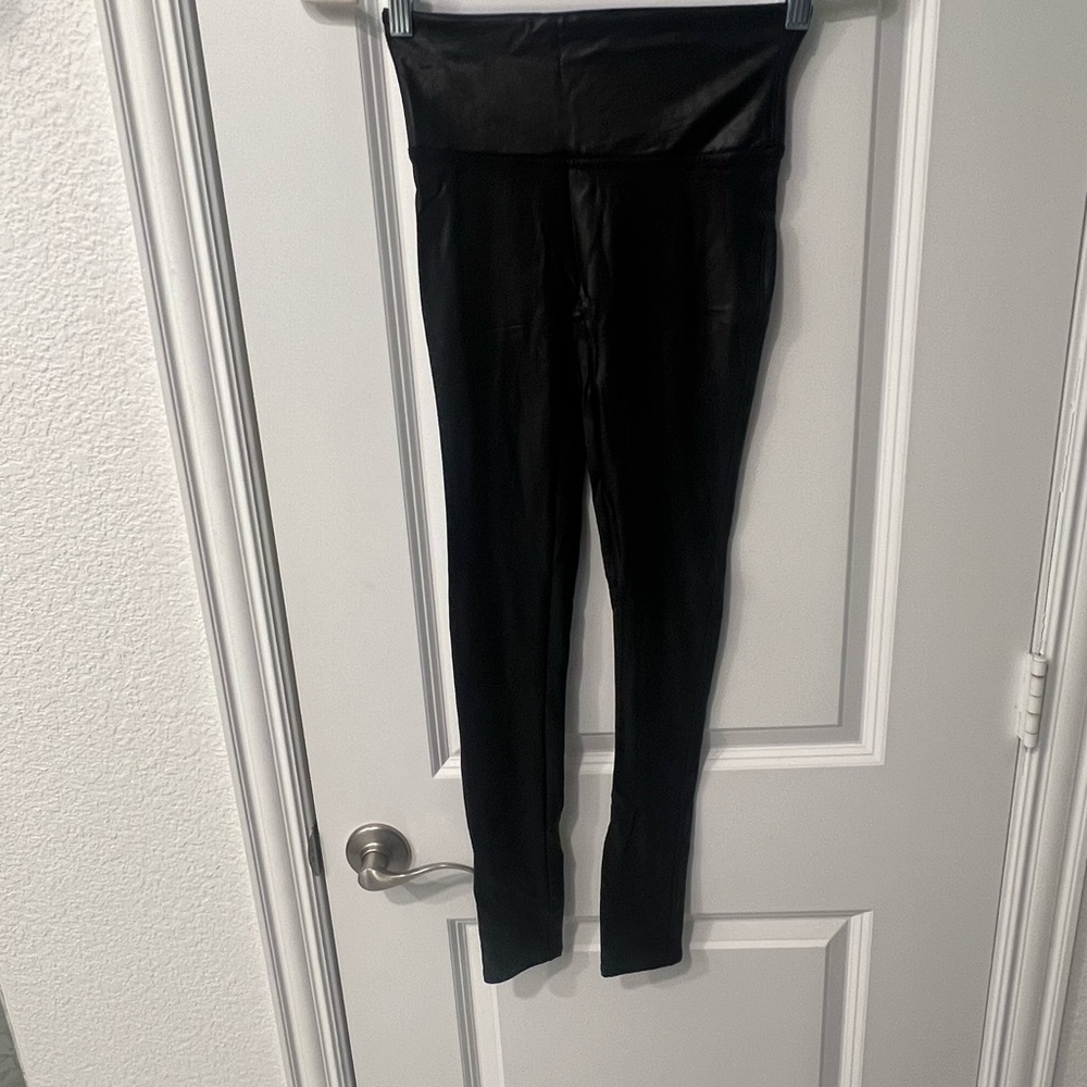 SPANX Shiny Black Leggings